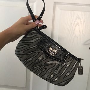 Coach zebra clutch